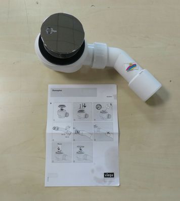 Viega Domoplex Ablaufgarnitur für Dusche/ Brausetasse mit Fertigset D52 mm chrom