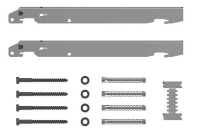 Kermi Schnellmontagekonsolen Set für Typ 11 - 33 Bauhöhe 554 mm weiss