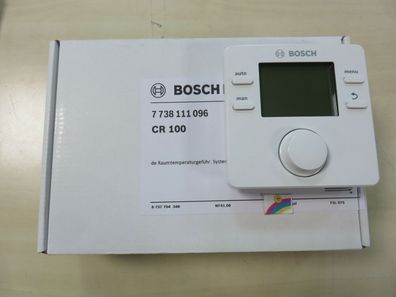 Bosch Junkers raumtemperaturgeführter Regler CR 100 für 1 Heizkreis weiss