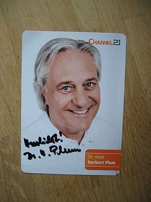 Channel 21 Fernsehmoderator Dr. Herbert Plum - handsigniertes Autogramm!!!
