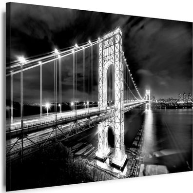 Wandbilder Leinwand New York Skyline Bridge Brücke XXL Top