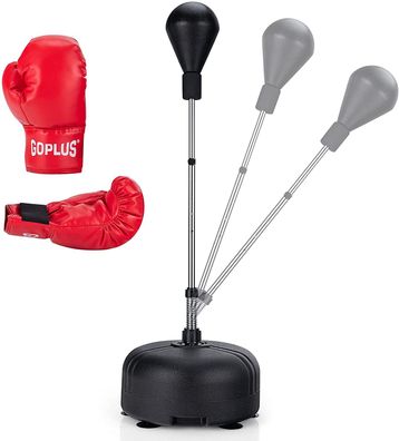 Punchingball 140-158cm höhenverstellbar, Boxsack Set freistehend, Standboxball Boxset