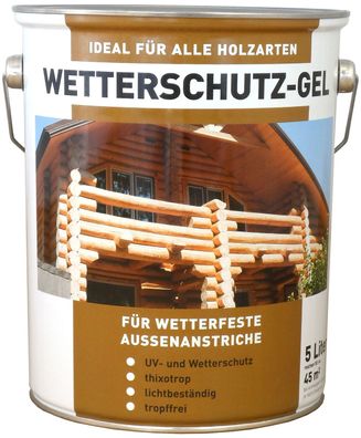 Wilckens 5l Wetterschutzgel Teak Gel Holzlasur Holzschutz Holz Lasur Schutz
