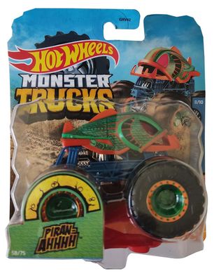 Mattel Hot Wheels Monster Trucks GXY23 Piranahhhh Animal Attack, Maßstab 1:64, z