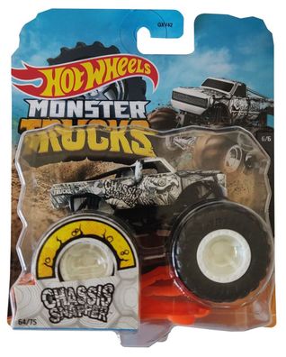 Mattel Hot Wheels Monster Trucks GXY27 Chassis Snapper Black & White, Maßstab 1: