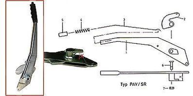 Bremshebel für Peitz PAV/ SR Auflaufbremsen, Handbremshebel mit Maß X=31mm 80038