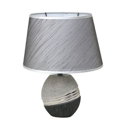 LAMPE "SILVERLINE" silber 20x27,5x36 cm Serie Keramik 230V E27 Deko Geschenkidee
