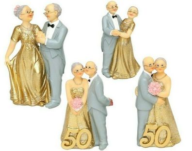 Goldene Hochzeit Tortenfigur 50 Jahre Brautpaar Hochzeitspaar Figur Tortendeko