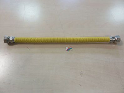 Gasschlauch flexibel 1/2" IG x 1/2" IG 30 - 60 cm ausziehbar Edelstahl Wellrohr