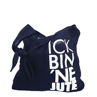 Encode Shopping-Bag, Ick bin 'ne Jute, 025, Pouch, zwei Farben