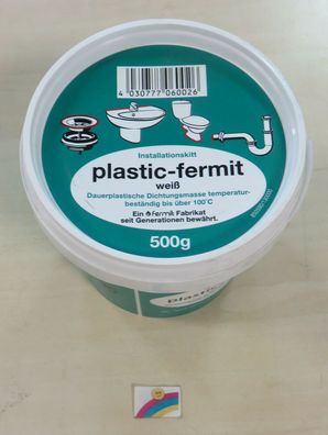 Plastic - Fermit Dauerplastische Dichtungsmasse 500 gr Dose weiss