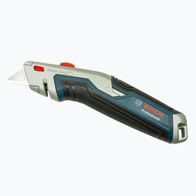 Bosch Professional Universal Teppichmesser inkl. 3 Klingen, Klingenfach im Griff