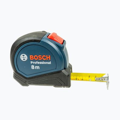 Bosch Professional Maßband 8 m Autolock Gürtelklemme Magnethaken Nylon Stahlband
