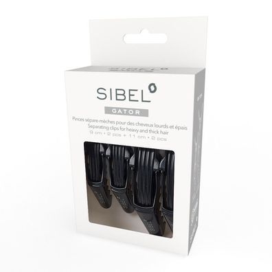 Sinelco Exklusive Haarclips GATOR, 4er-Set, schwarz, diverse Größen