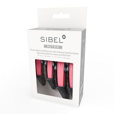 Sinelco Exklusive Haarclips GATOR, 4er-Set, Farbe Powder Pink
