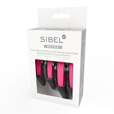 Sinelco Exklusive Haarclips GATOR, 4er-Set, Farbe Pink