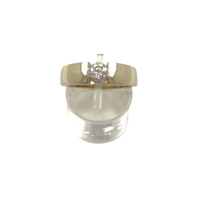 Schöner Verlobungsring Spannring 585 Gold 0,58 ct Diamant Gr.54 inkl. Zertifikat