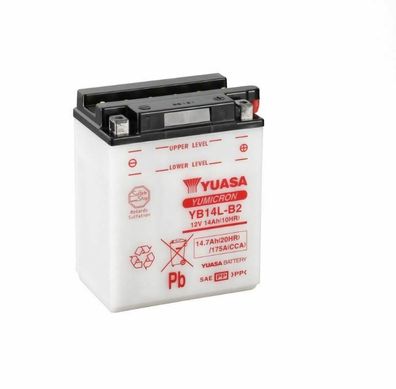 YUASA YB14L-B2 12V/14Ah A175 Motorradbatterie ohne Säurepack Hochwertig