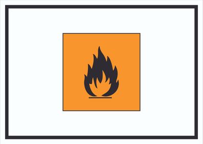 Schild Gefahrensymbol Entzündbar Symbol Brand Flamme