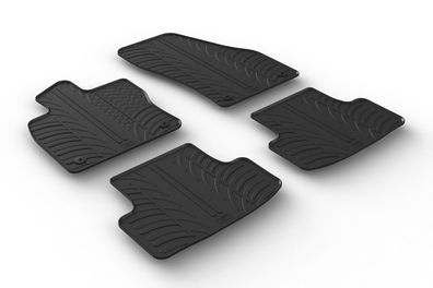 Design Gummi Fußmatten passend für Skoda Karoq&Karoq Scout 2018> Passform Gummimatten