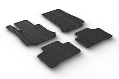 Design Gummi Fußmatten passend für Mercedes GLC&GLC Coupe 2015> Passform Gummimatten