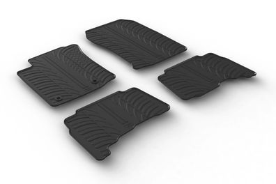 Design Gummi Fußmatten passend für Toyota Land Cruiser J15 2013> Passform Gummimatten