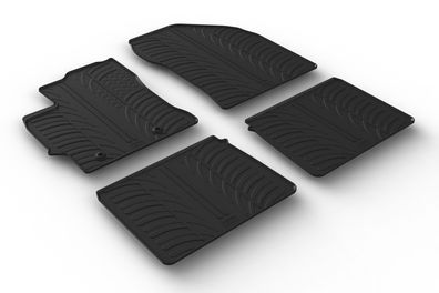 Design Gummi Fußmatten passend für Toyota Corolla 1.2014-12.2018 Passform Gummimatten