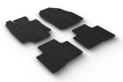 Design Gummi Fußmatten passend für Toyota Highlander (auch für Hybrid) 2021> Passform