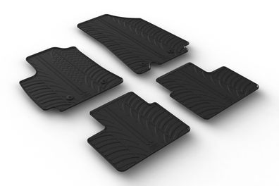 Design Gummi Fußmatten passend für Renault Megane Conquest 2020> Passform Gummimatten