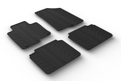 Design Gummi Fußmatten passend für Kia Optima (auch für Hybrid) 01.2016> Gummimatten