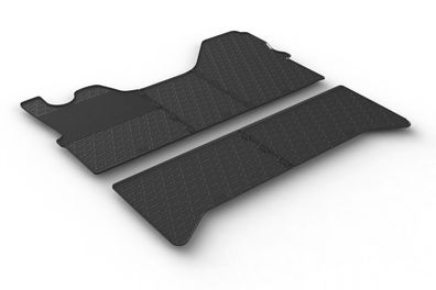 Design Gummi Fußmatten passend für Iveco Daily HD Doppelkabine 2014> Gummimatten