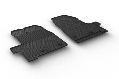 Design Gummi Fußmatten passend für Ford Transit Custom Doppelkabine, Kasten 2012>