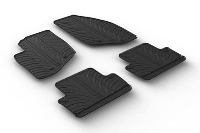 Design Gummi Fußmatten passend für Volvo V70 & XC70 2000-2007 Passform Gummimatten