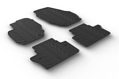 Design Gummi Fußmatten passend für Volvo V70 & XC70 2007-2016 Passform Gummimatten