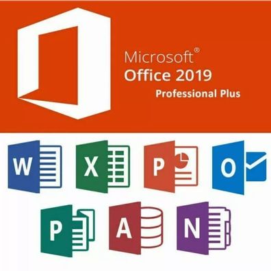 Microsoft Office 2019 Professional Plus - Vollversion -plus Produktschlüssel-kein Abo