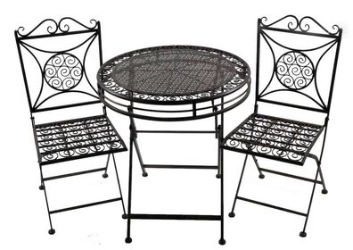 Tischset Santos aus Metall klappbar 3-tlg. - Gartenmöbel Sitzgarnitur