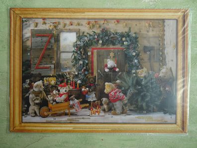 Adventskalender Bären - Familie feiert Weihnachten Din A4 / 30x30cm