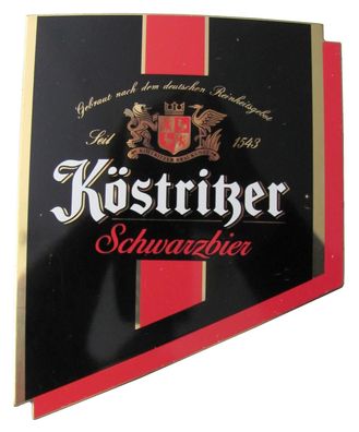 Köstritzer Brauerei - Schwarzbier - Zapfhahnschild - 9,5 x 8,6 cm cm - Metall