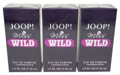 3x Joop! Miss Wild Eau de Parfum 3x 30 ml = 90 ml EDP