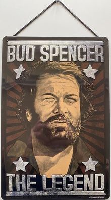 Blechschild mit Kordel 30 X 20 cm Bud Spencer - The Legend