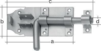 Bolzenriegel 164/ K3Z/160 mm