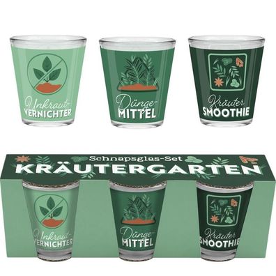 Sheepworld Schnapsglas 3er Set im Geschenkkarton "Kräuter" Neuware