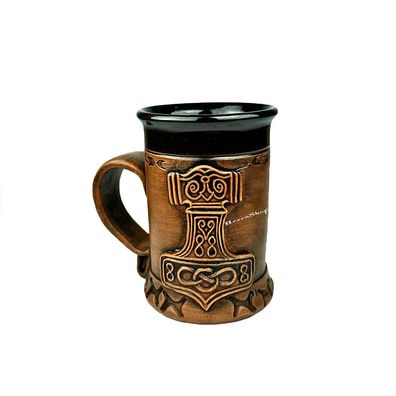 Kaffeepott Thors Hammer Kaffeetasse Kaffeebecher Wikinger Tasse Thorshammer