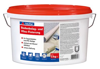 baufan® Bodenbelag- und Vlies-Fixierung 5 kg für Teppichböden und PVC-Beläge