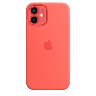 Apple MHKP3ZM/ A Magsafe Silikon Cover Hülle für iPhone 12 Mini - Zitrus Pink