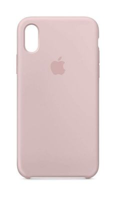 MQT62ZM/ A Apple Silikon Mikrofaser Cover Hülle, iPhone X - sandrosa (pink sand)
