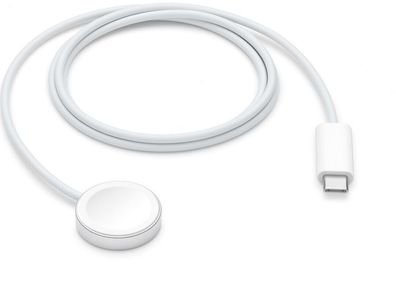 Original Apple A2515 magnetisches Ladekabel 1m, USB-C für Apple Watch - weiss
