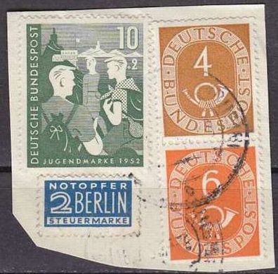 Germany BUND [1952] MiNr 0153 ( BStk ) [02] mit SZd 1