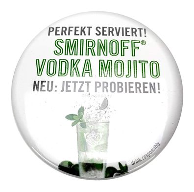 5x Smirnoff Vodka Mojito Button Anstecker