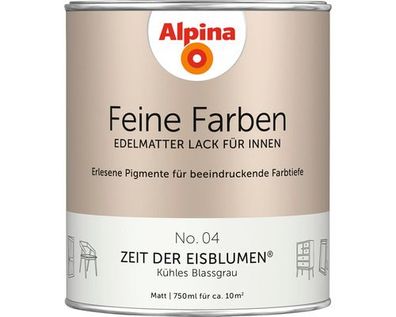 Alpina Feine Farben Lack, edelmatter Lack für Innen #04 Zeit der Eisblumen 750ml